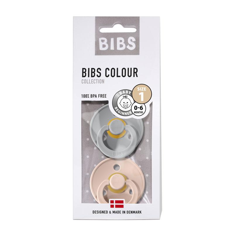 Bibs Chupete Colour x2 Cloud/Blush 0-6M | 6-18M