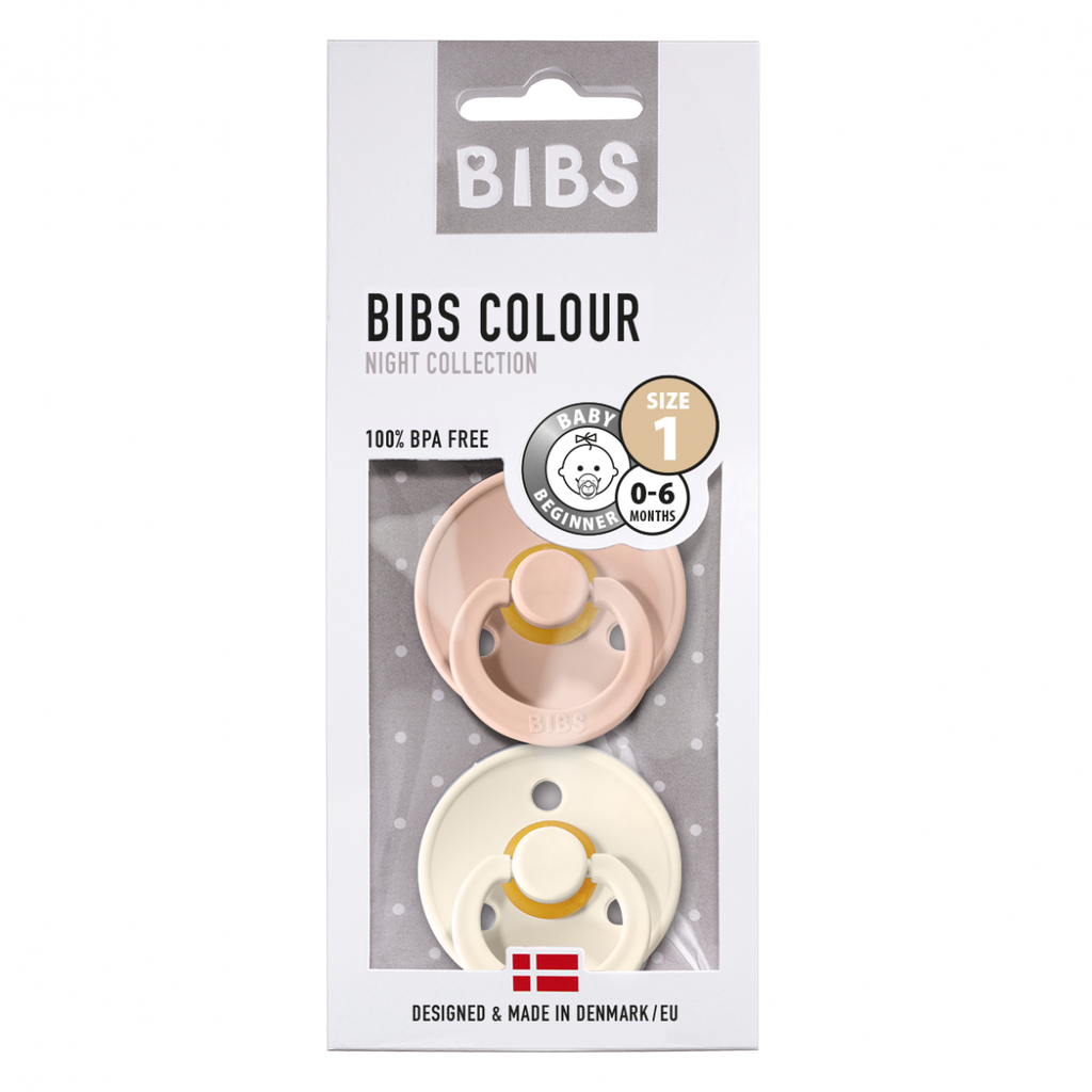 Bibs Chupete Colour x2 Blush/Ivory 0-6M | 6-18M | +18M