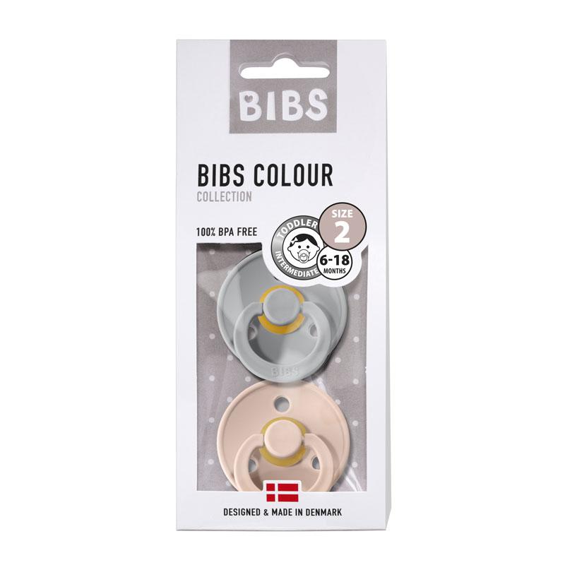 BIBS Colour, Pack x2, Libre de BPA, Tetina redonda