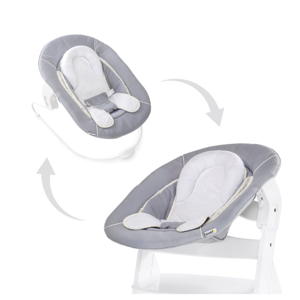 Pack Silla de comer Alpha+ White & Accesorio Hauck