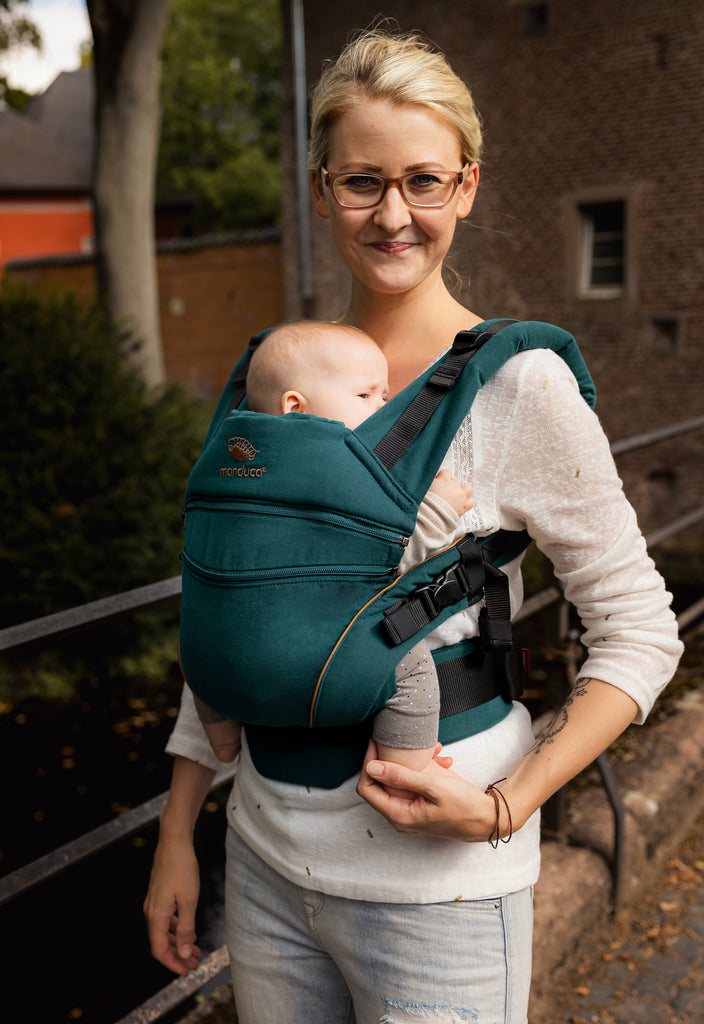 Mochila Portabebé Manduca XT Cotton Denim-teal