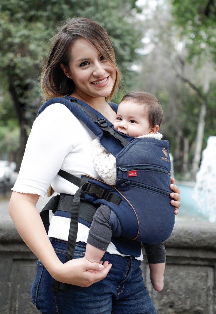 Mochila Portabebé Manduca XT Cotton Denim-blue