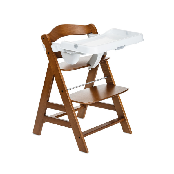 Pack Silla de comer Alpha+ Walnut & Accesorio Hauck