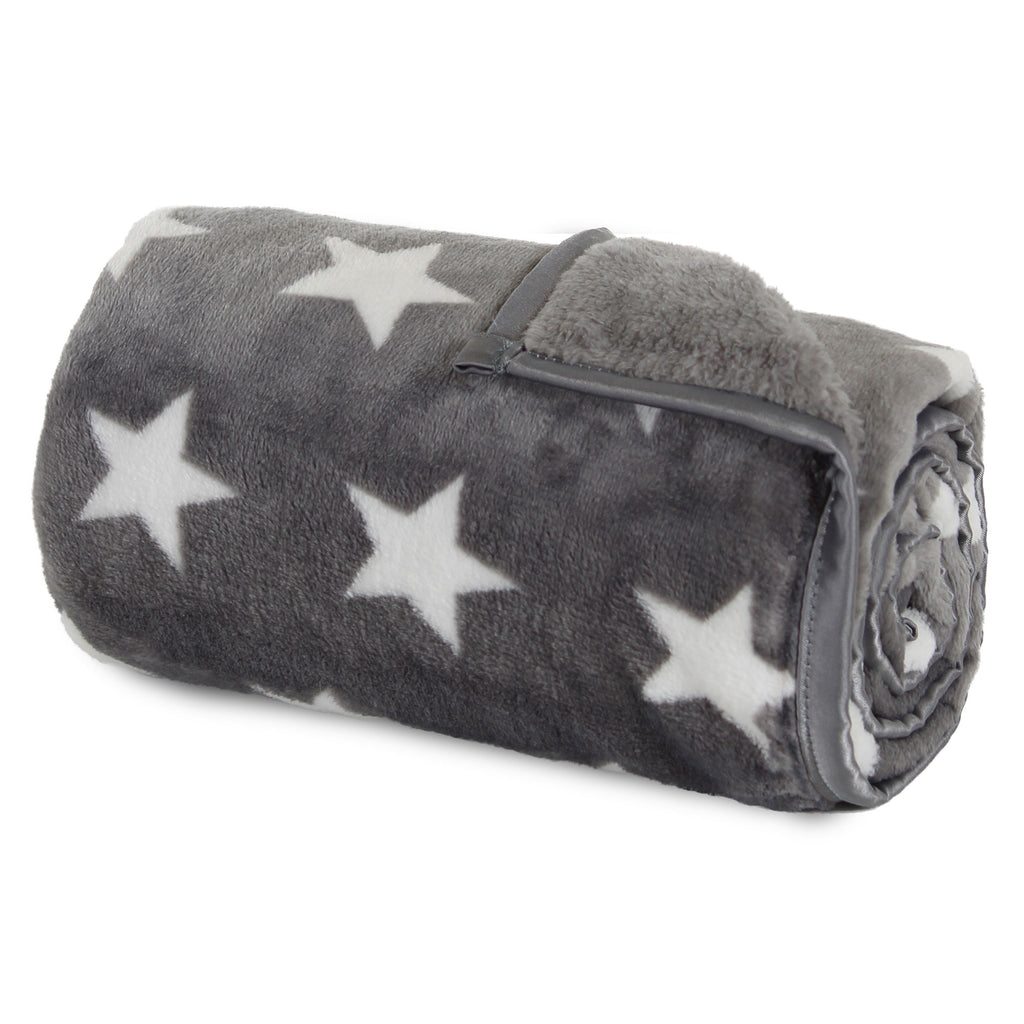 Frazada Bebé Babybay Gris oscuro con estrellas