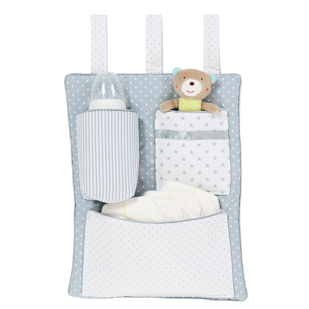 Organizador Cuna Colecho Babybay Gris-Celeste